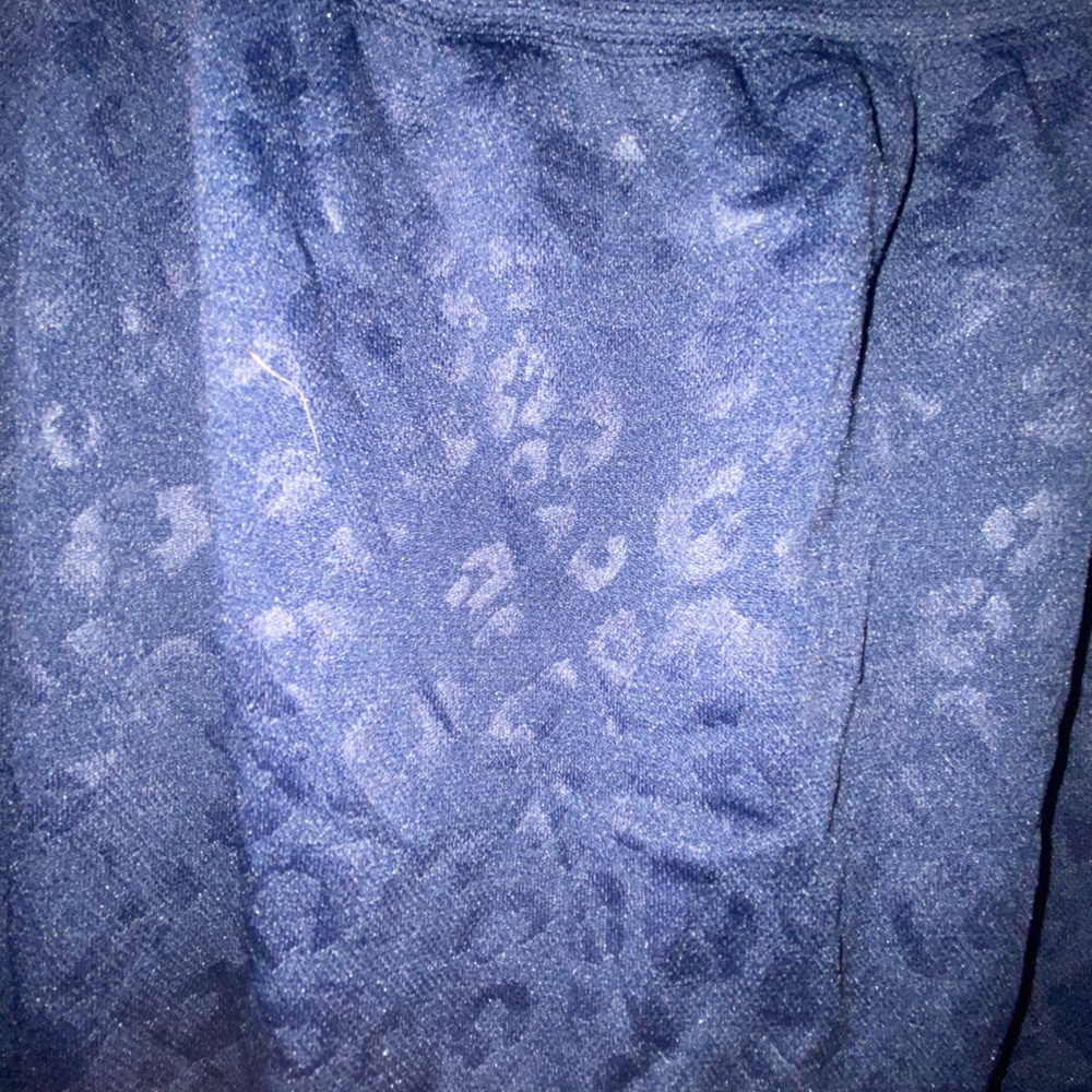 Blue leopard print leggings